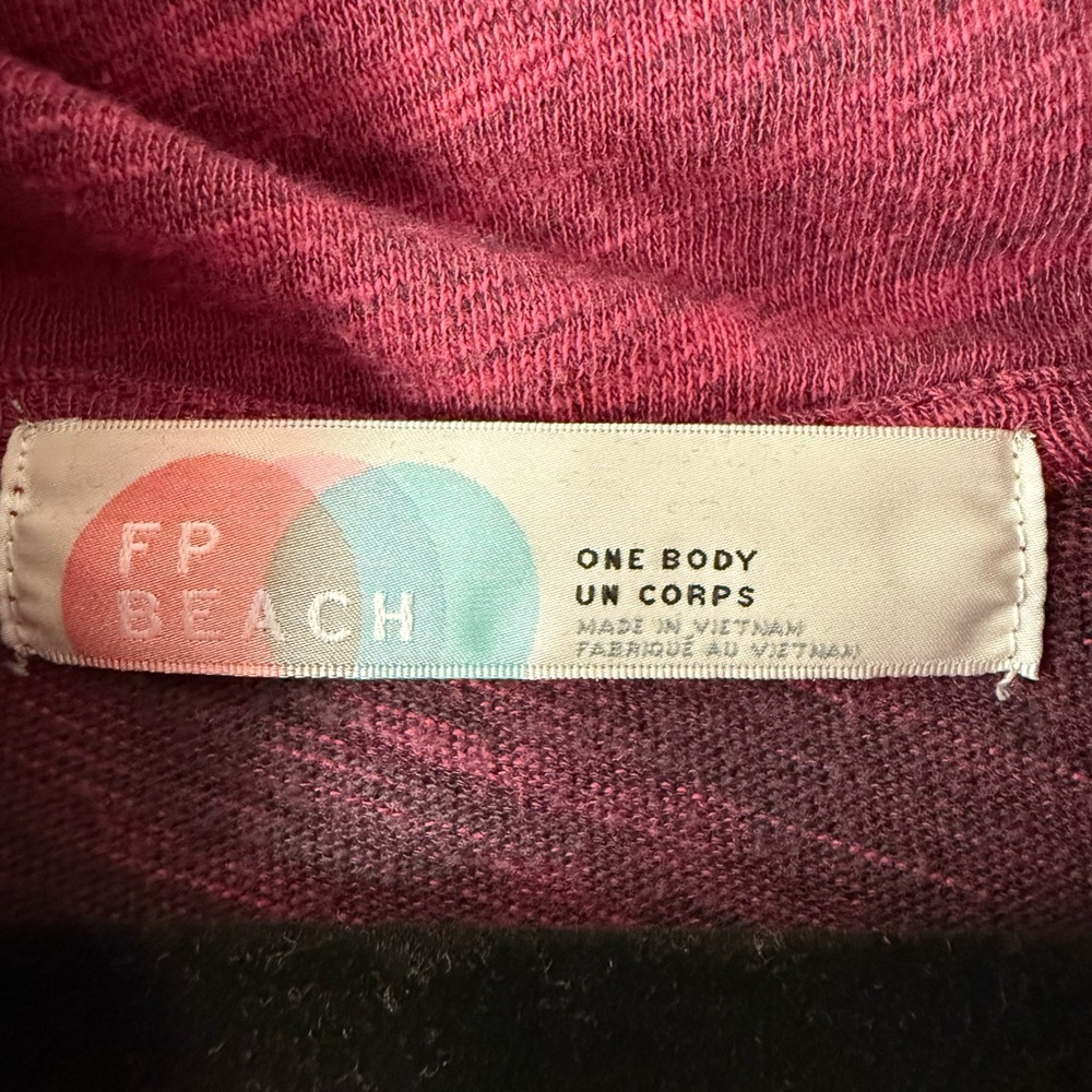 Free People Heathered Raspberry Cowl Neck Sweater - Picture 2 of 5